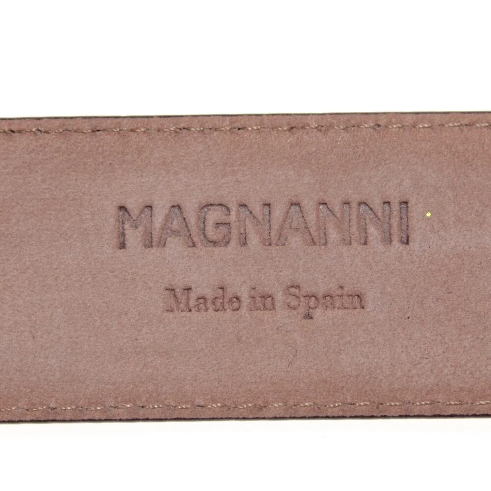 Magnanni NWT Classic Belt Size 44 US in Solid Blue Leather Made in Spain